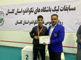 کسب مقام قهرمانی فرزند همکار استاندارد گلستان در مسابقات تکواندو