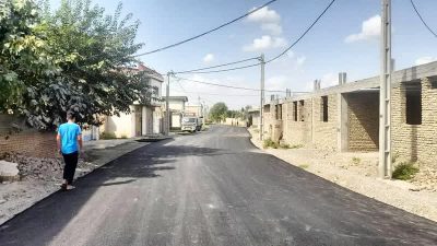 ۳۸۰۰ متر مربع از معابر خاکی روستای کُرد زیرسازی و آسفالت شد