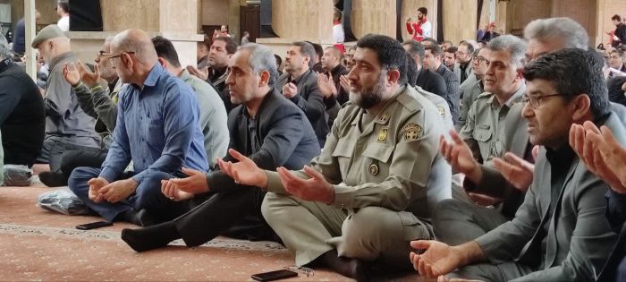 حضور کارکنان اداره کل حفاظت محیط زیست گلستان در مراسم متمرکز بزرگداشت شهید جمهور و یاران شهیدش