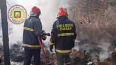 حریق کارگاه چوب بری با تلاش آتش نشانان شهرداری گرگان خاموش شد