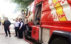 امدادرسانی آتش­نشانی شهرداری گرگان در حادثه حریق منزل مسکونی