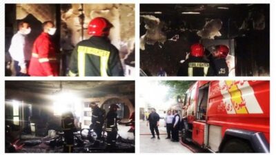 امدادرسانی آتشنشانی شهرداری گرگان در حادثه حریق منزل مسکونی