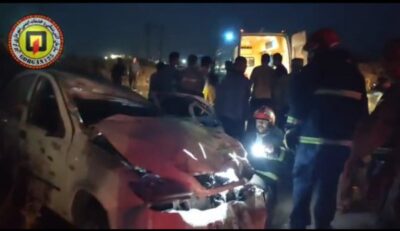 صفری خبر داد: یک مصدوم در حادثه واژگونی خودرو تیبا در جاده قدیم کردکوی به گرگان