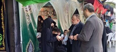 بازدید فرماندارگرگان از موکب‌های مردمی مستقر در خیابان راه‌آهن گرگان ( کانون طه)