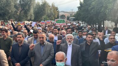 حضور استاندار گلستان در راهپیمایی محکومیت حادثه تروریستی شیراز