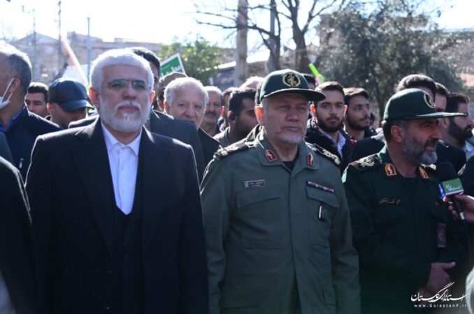 حضور استاندار گلستان در راهپیمایی شکوهمند یوم الله ۲۲ بهمن