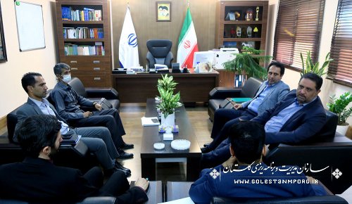 جلسه رئیس سازمان مدیریت و برنامه ریزی گلستان با مدیر کارخانه نوآوری استان