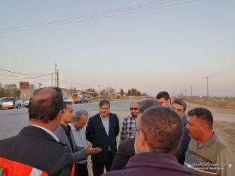 از محور بندرترکمن – آق قلا بازدید بعمل آورد