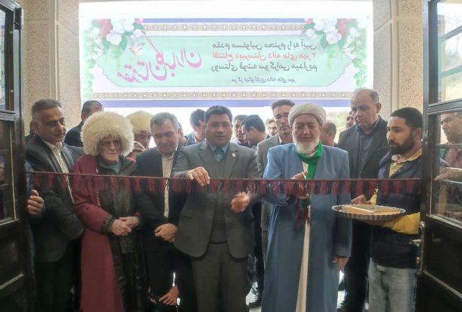 افتتاح مدرسه ای در روستای محروم قوشه سو مراوه تپه