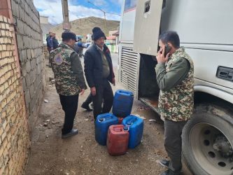 حضور بازرسان بسیجی شرکت نفت گلستان در ایستگاه بازرسی تیل‌آباد