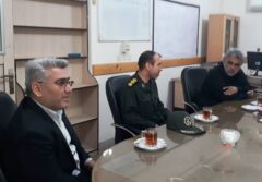 دیدار جانشین فرمانده سپاه و فرمانده بسیج ادارات گالیکش با رئیس اداره گاز شهرستان