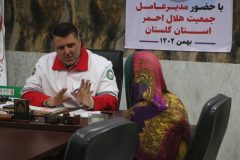 بررسی درخواست های مردمی‌پای میزخدمت هلال احمر در شهرستان ترکمن