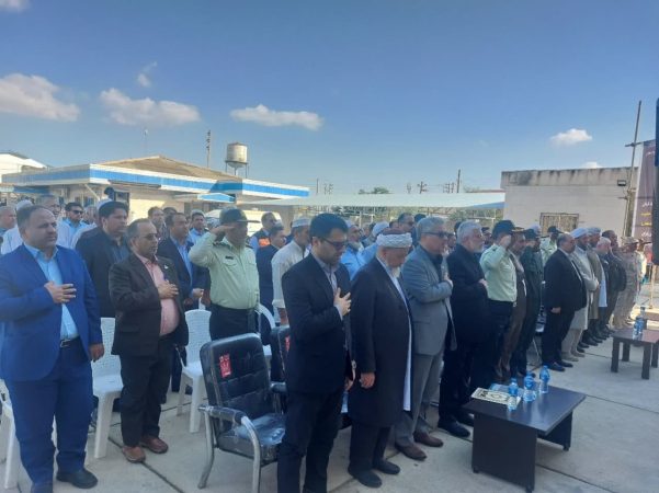 حضور علی طالبی مدیرعامل و فرمانده پایگاه بسیج شهید گرزین شرکت گاز استان گلستان در گمیشان