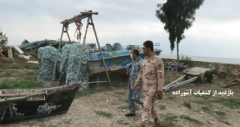 بازديد فرمانده يگان حفاظت شيلات گلستان از كومه هاي صيادي