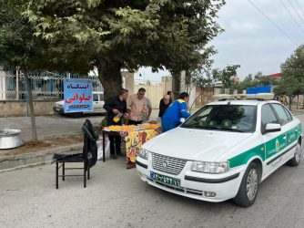 برپایی موکب و ایستگاه صلواتی کارکنان اداره گاز شهرستان بندرگز در روز اربعین حسینی