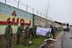 نهاکاری حاشیه جاده آق قلا به مناسبت هفته منابع طبیعی