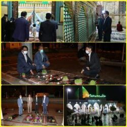 تجدید میثاق سرپرست شركت توزیع نیروی برق گلستان با آرمان‌های شهدا همزمان با تحویل سال نو