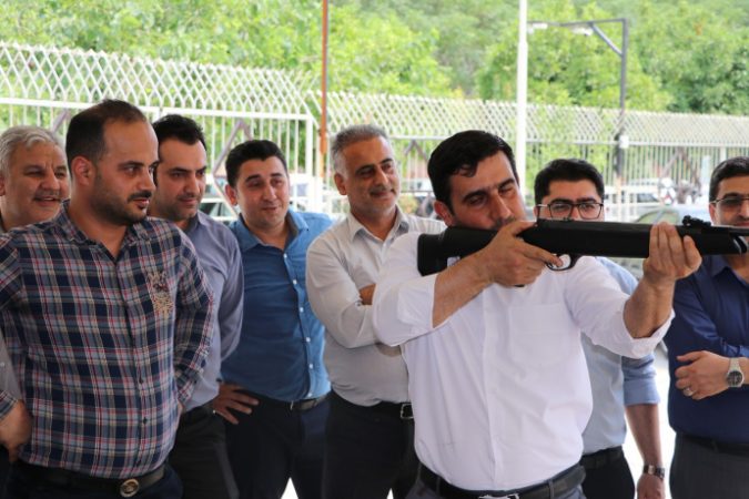 برگزاری مسابقات تیراندازی با تفنگ بادی ویژه کارکنان نوسازی مدارس گلستان