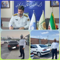 دو دستگاه سواری بعلت انجام تخلفات حادثه ساز در محور آق قلا گرگان توقیف شدند