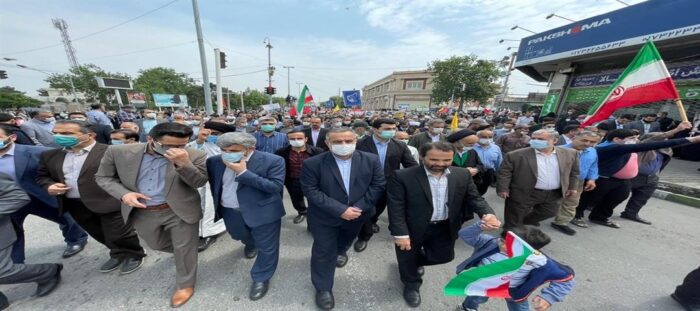حضورکارکنان دادگستری های گلستان در راهپیمایی روز جهانی قدس