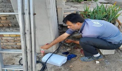 برقراری ارتباط خطوط تلفن قطع شده در اثر سرقت در شهر خان ببین