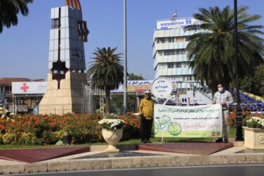 رکابزن حامی محیط زیست با هدف کاشت 1400 نهال در سراسر ایران وارد گرگان شد
