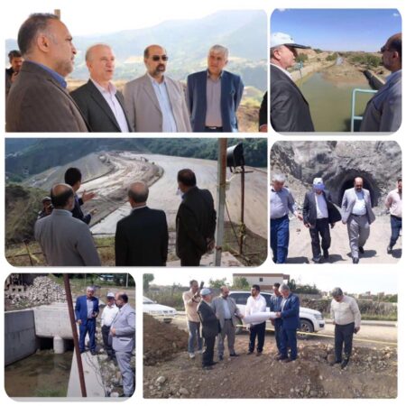 بازدید رئیس حوضه اترک و حوضه های شمالی شرکت مدیریت منابع آب ایران از طرح های عمرانی شرکت آب منطقه ای استان