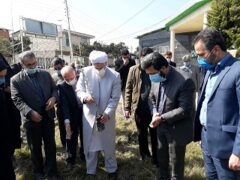 بازدید از کتابخانه سرهنگ جعفری نوکنده وکاشت چندین نهال زیتون در کتابخانه