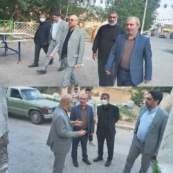 بازدید  شهردار گرگان و همراهان از اقدامات در حال انجام در کوی محتشم