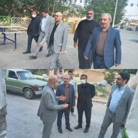 بازدید  شهردار گرگان و همراهان از اقدامات در حال انجام در کوی محتشم
