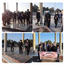 مراسم غبارروبی شرکت شهرکهای صنعتی از گلزار شهدای گرگان به مناسبت گرامیداشت روز ۲۱ مرداد