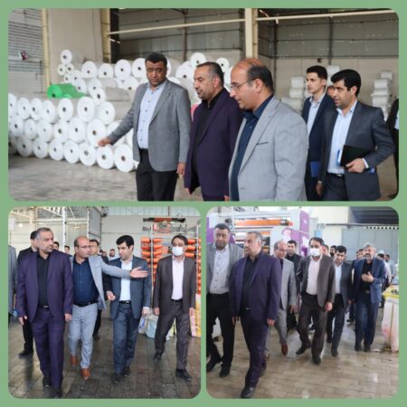 بازدید از  واحد صنعتی پویا کیسه استرآباد مستقر در شهرک صنعتی گرگان یک در خصوص رفع موانع و مشکلات تولید