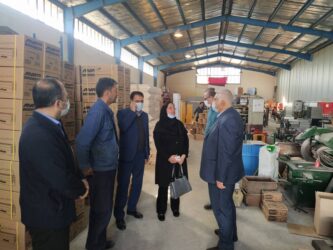 روابط عمومی صنعت معدن تجارت: بازدید رئیس و جمعی از کارکنان بسیجی سازمان صنعت ، معدن و تجارت استان گلستان از طرح تولیدی شرکت بایا ابزار در شهرک صنعتی گنبد کاووس