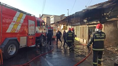 حریق کارگاه غیرمجاز شارژ کپسول گاز مایع در دربنو با تلاش آتش نشانان 2 ایستگاه شهرداری گرگان مهار شد