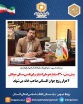 پیش‌بینی ۱۲۰۰ میلیارد تومان اعتبار برای تامین مسکن جوانان/۴ هزار زوج جوان گلستانی صاحبِ خانه می‌شوند