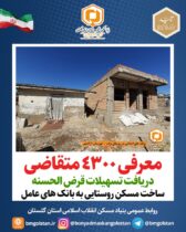 معرفی ۴۳۰۰ متقاضی دریافت تسهیلات قرض الحسنه ۱۰۰ میلیون تومانی ساخت مسکن به بانکهای عامل در استان گلستان