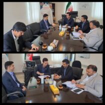 دیدار معاون صنایع کوچک و مدیر منطقه ۳ شهرکهای صنعتی استان گلستان با فرماندار شهرستان مراوه تپه