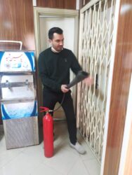 برگزاری مانور خود محافظتی در محل سازمان صنعت ، معدن و تجارت استان گلستان