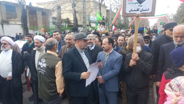 حضور پرشور خانواده های معظم شاهد و ایثارگر استان گلستان در راهپیمایی ۲۲ بهمن