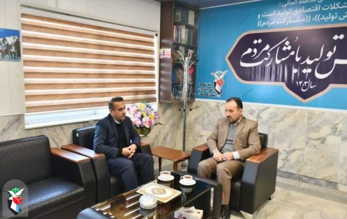 نشست صمیمی مدیرکل بنیادشهیدوامورایثارگران گلستان با رئیس صندوق قرض الحسنه شاهداستان