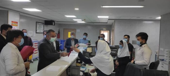 بازدید رئیس کل دادگستری و دادستان مرکز استان از بیمارستان 5 آذر گرگان
