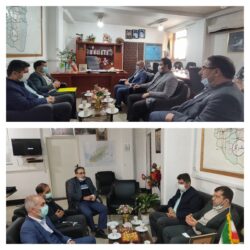 دیدار مهندس حسینی، مدیرکل بنیاد مسکن استان با آقای حسن پور، فرماندار شهرستان بندرگز