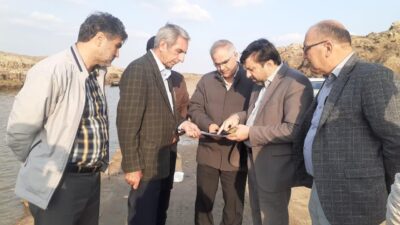 بازدید مدیر کل شیلات گلستان از دهانه گرگانرود و سایت پشتیبان طرح قفس و پن