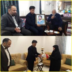 دیدار مدیر برق شرق شهرستان گرگان با خانواده شهدا بمناسبت هفته بسیج