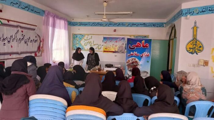 برگزاری کارگاه آموزشی طبخ آبزیان در روستای آق قمیش شهرستان گالیکش