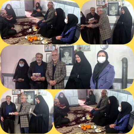 دیدار رییس اداره فرهنگ و ارشاد اسلامی رامیان با خانواده شهید چراغعلی هدایتی