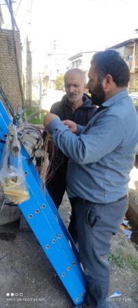 بازسازی مسیر کابل مخابراتی روستای لاله باغ شهرستان رامیان