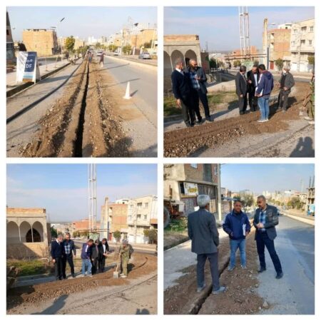 بازدید فرماندار مینودشت از طرح توسعه فیبر نوری مخابرات