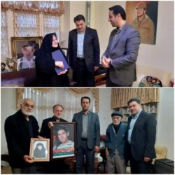 محمد رعیت و هیات همراه به دیدار خانواده شهیدان والامقام “محمدرضارنجکش” و “حجت الله سیفی” رفت