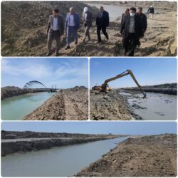 آغاز لایروبی کانال های آبرسان مجتمع پرورش میگوی گمیشان